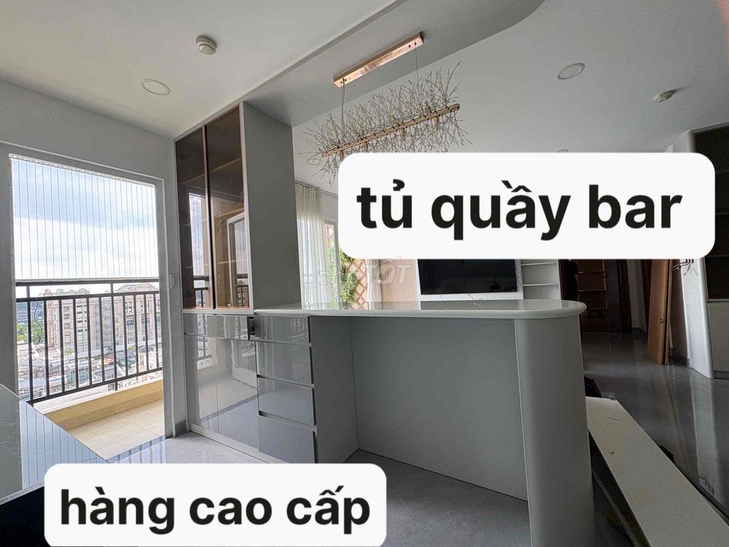 Tủ quầy bar Xám Hiện đại . tủ quầy bar bàn đảo. Mua bán Tủ, kệ gia đình tại Quận Bình Tân Tp Hồ Chí Minh được đăng bởi DC 268 hình 1