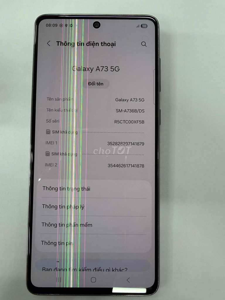 Samsung Galaxy A73 5G 128GB Đen. Mua bán Điện thoại tại Thành phố Bà Rịa Bà Rịa - Vũng Tàu được đăng bởi Nghĩa Nguyễn Tông hình 1