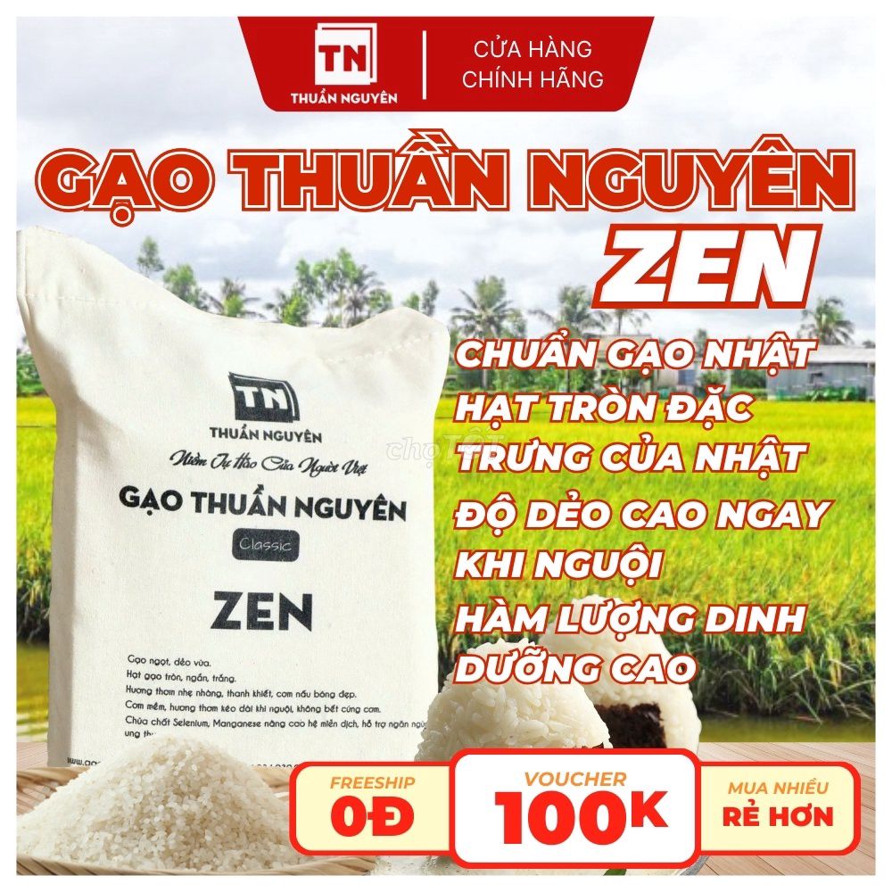 Gạo Thuần Nguyên Zen 5kg. Mua bán Đồ ăn, thực phẩm và các loại khác tại Quận Gò Vấp Tp Hồ Chí Minh được đăng bởi Trần Văn Quí hình 1