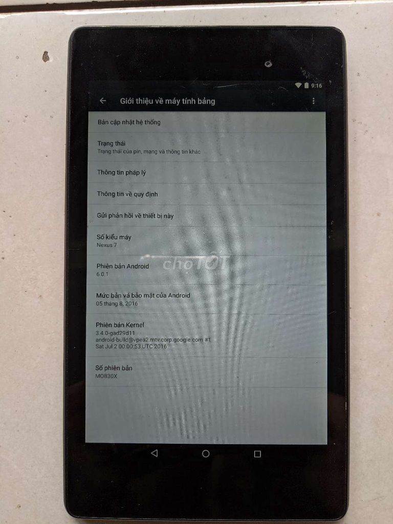 Google Nexus 7 3GB/32GB Đen. Mua bán Máy tính bảng tại Thành phố Thủ Đức Tp Hồ Chí Minh được đăng bởi quang son hình 1