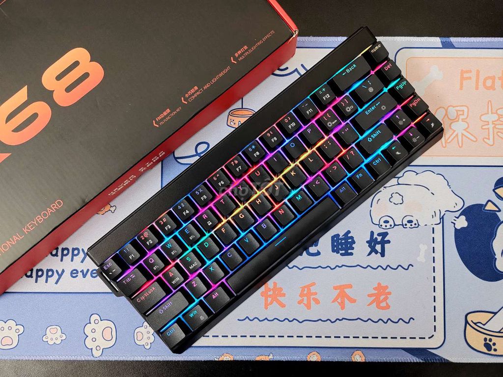 Bàn phím cơ Eweadn DK68 - 3 Mode - Led RGB - Blue. Mua bán Phụ kiện (Màn hình, Chuột...) tại Quận Bình Thuỷ Cần Thơ được đăng bởi Bàn Phím Kơ hình 1