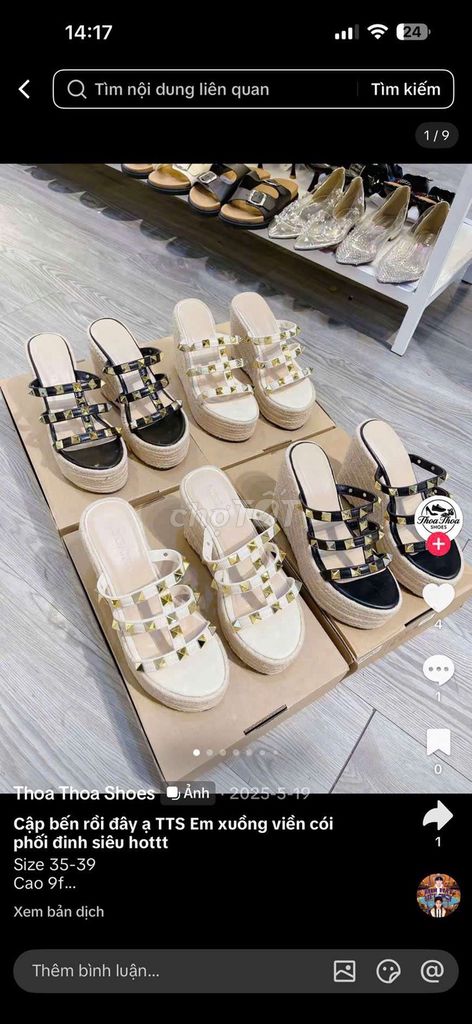 Giày đế xuồng Thoa Thoa Shoes Nữ 9 phân Đen. Mua bán Giày dép tại Huyện Ý Yên Nam Định được đăng bởi Tiệm nhà bông hình 1