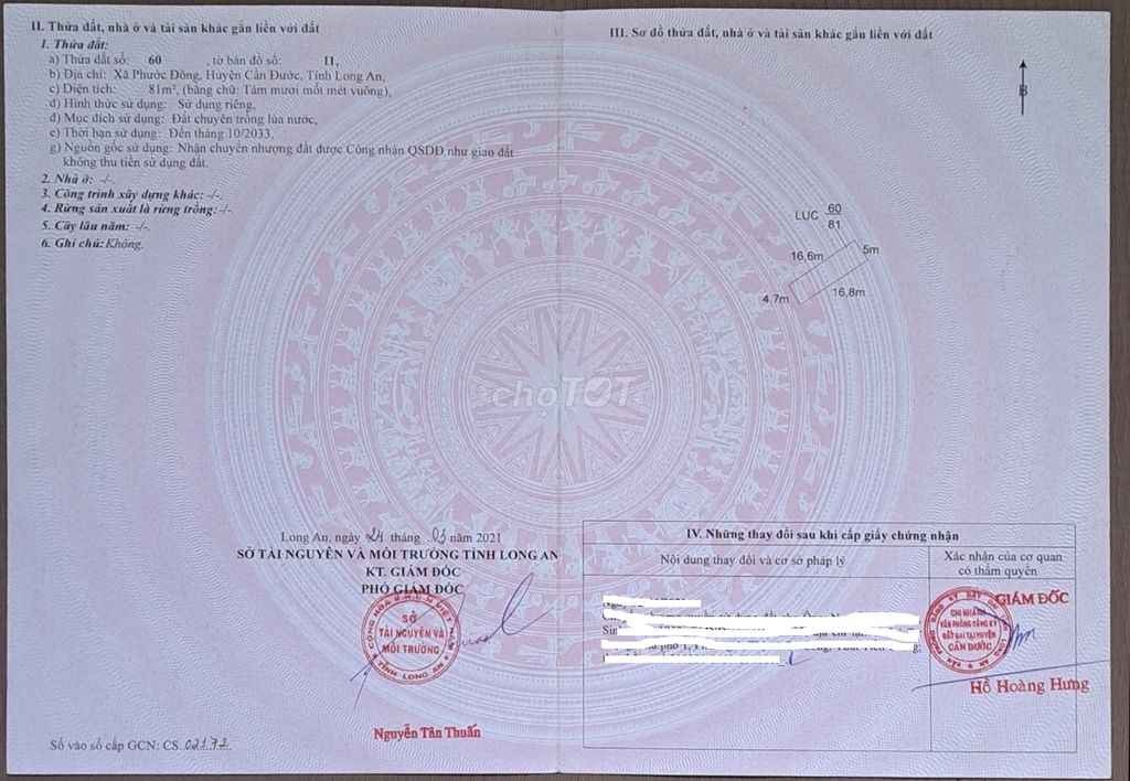 Bán đất 1856m2,sát Quốc Lộ 50,cầu Mỹ Lợi, Phước Đông, Cần Đước Long An