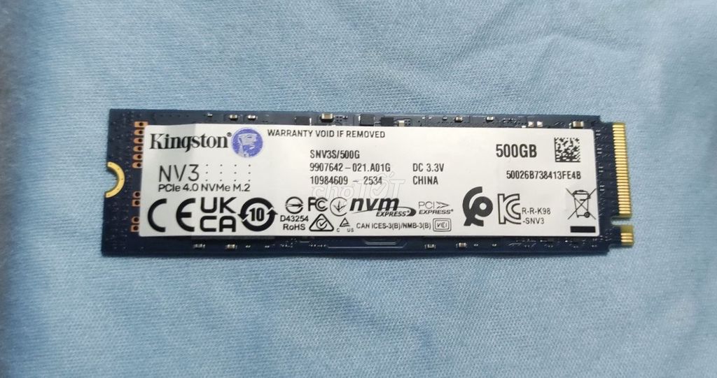 Ổ cứng SSD Kingston NV3 500GB BH 10/2028. Mua bán Linh kiện (RAM, Card...) tại Quận Hải Châu Đà Nẵng được đăng bởi Baxiqua hình 1