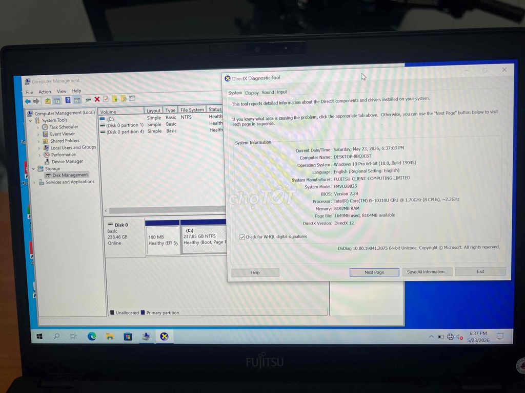 Fujitsu LIFEBOOK U i5-10310U 8GB/256GB. Mua bán Laptop tại Quận Gò Vấp Tp Hồ Chí Minh được đăng bởi HQ86 Thanh Lý Cầm đồ hình 1