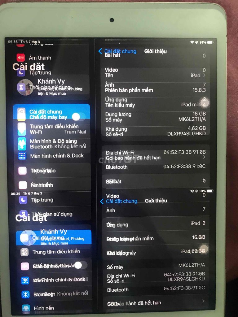 cần bán ipad mini 4 16gb bản wifi. Mua bán Máy tính bảng tại Thành phố Thủ Đức Tp Hồ Chí Minh được đăng bởi Đại Vũ hình 2