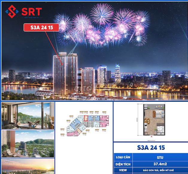 SUNSYMPHONY-Căn Studio View Biển Mỹ Khê, Sơn Trà DT 37,4m Giá 2,8 tỷ