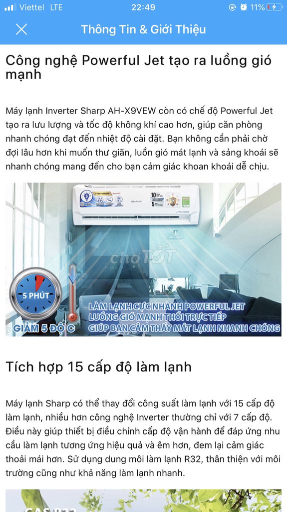 0977472519 - PASS MÁY LẠNH SHARP 1HP INVERTER BH CHÍNH HÃNG
