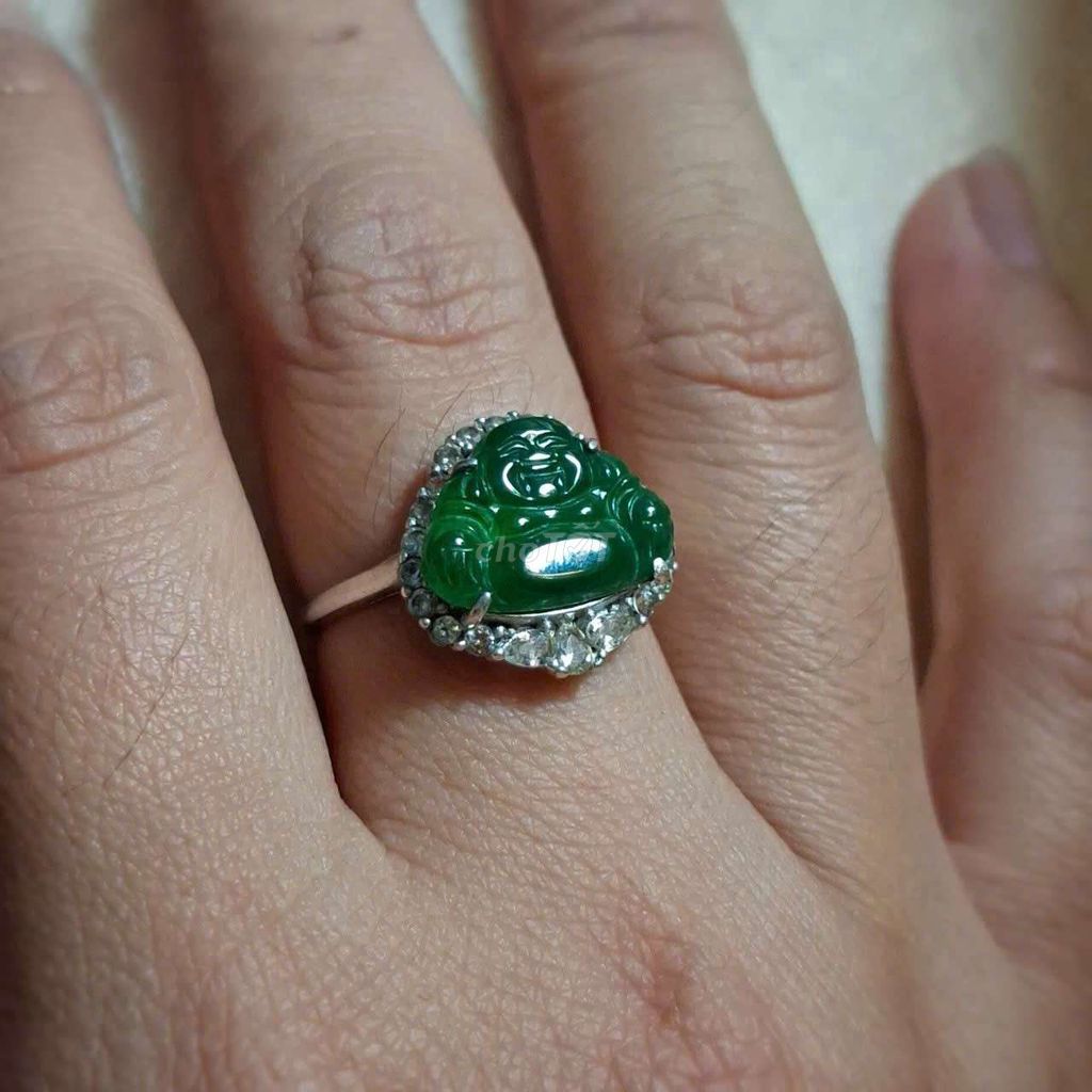 Nhẫn nữ Ngọc Jadeite Bạc 925. Mua bán Phụ kiện thời trang khác tại Thành phố Long Xuyên An Giang được đăng bởi THẢO LX hình 1