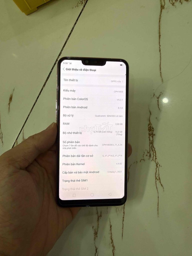 Bán Oppo A3s zin cũ. Mua bán Điện thoại tại Quận Hà Đông Hà Nội được đăng bởi Mạnh Mobile hình 1
