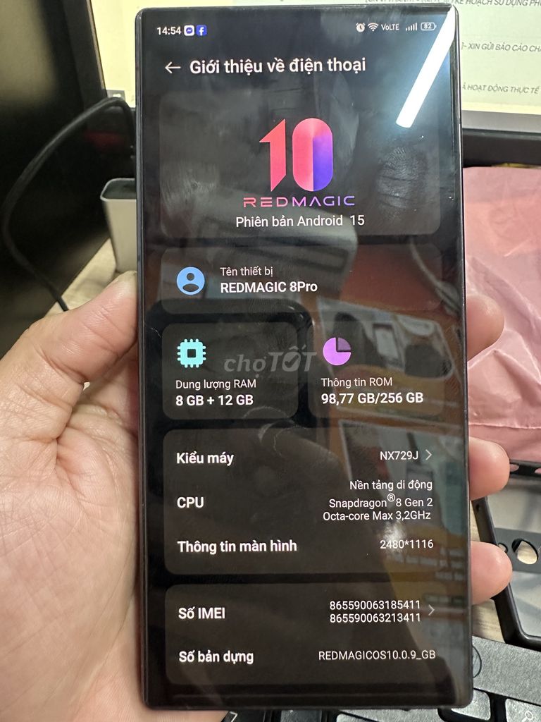 Redmagic 8 Pro 256GB Đen. Mua bán Điện thoại tại Quận Bình Tân Tp Hồ Chí Minh được đăng bởi Việt Khánh hình 1