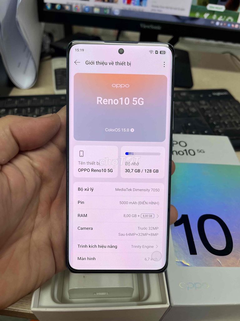 Oppo Reno 10 5G 128GB Đa sắc. Mua bán Điện thoại tại Quận Hai Bà Trưng Hà Nội được đăng bởi Quốc Bảo hình 1