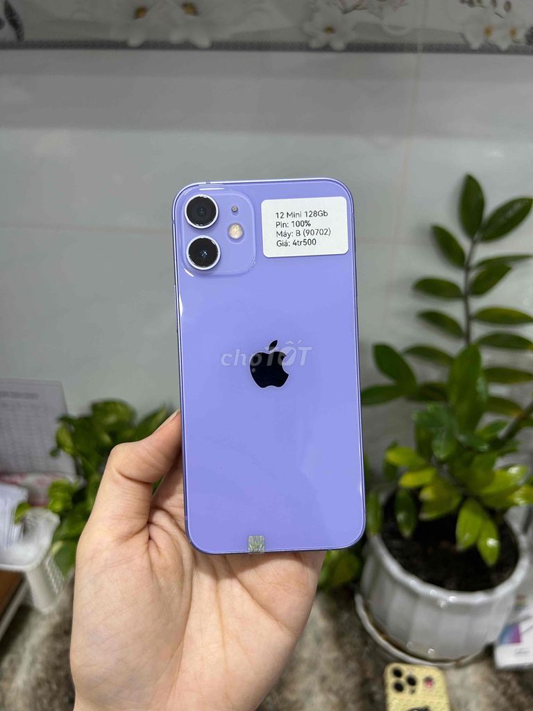 iPhone 12 Mini 128GB Tím Pin New Zin Full. Mua bán Điện thoại tại Huyện Hóc Môn Tp Hồ Chí Minh được đăng bởi SIRI STORE HCM hình 1