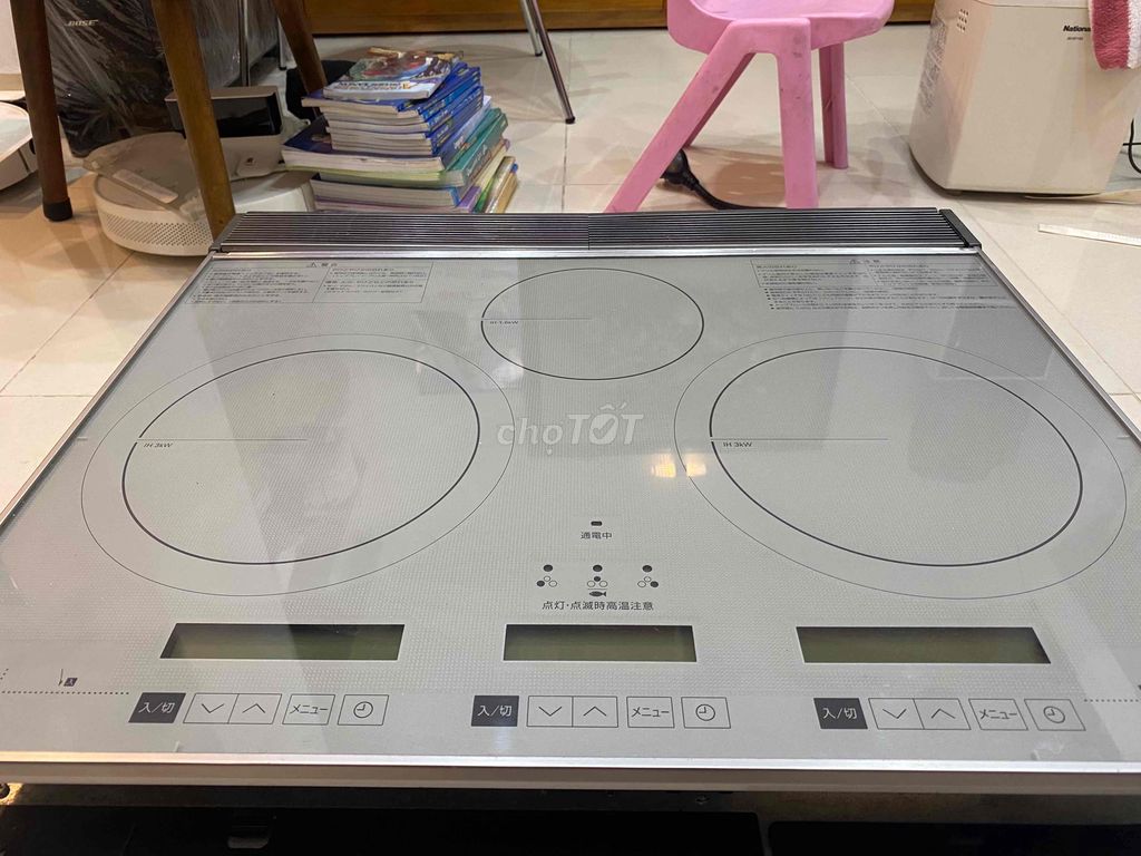 bếp từ Sanyo nội địa Nhật điện 220v 3 từ full vip