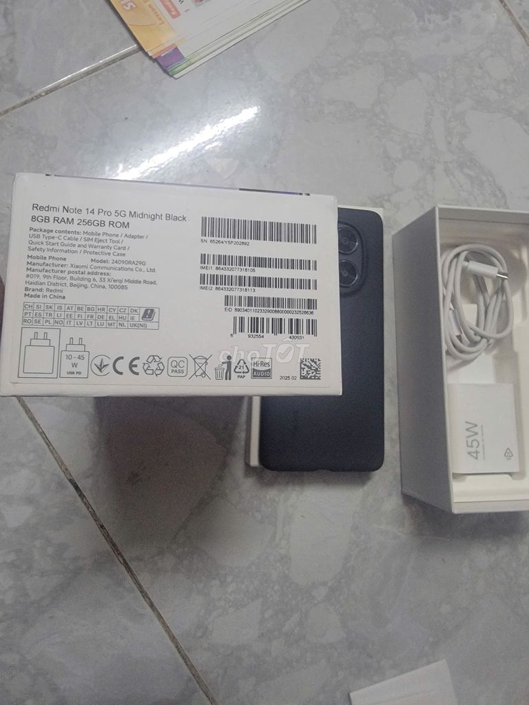 Xiaomi Redmi Note 14 Pro 5G 256GB Đen Mới. Mua bán Điện thoại tại Thành phố Biên Hòa Đồng Nai được đăng bởi Tuyendo hình 1