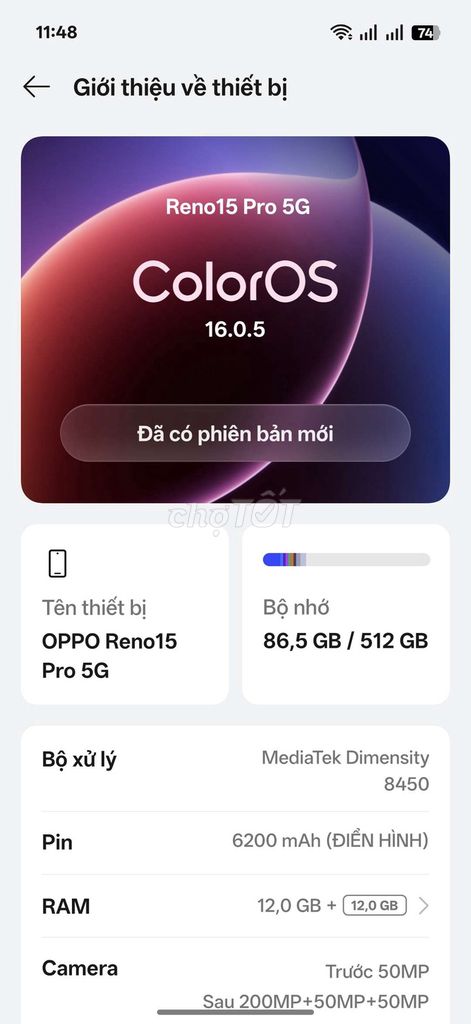 OPPO Reno15 Pro 5G 512GB. Mua bán Điện thoại tại Quận Ninh Kiều Cần Thơ được đăng bởi Tú Nguyễn hình 1