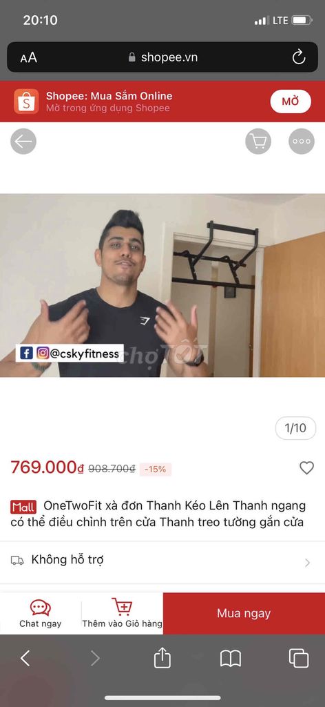 Xà đơn Onetwofit Kim loại Đen 150kg. Mua bán Đồ thể thao, Dã ngoại tại Quận 12 Tp Hồ Chí Minh được đăng bởi Nguyễn Quốc Khánh hình 1