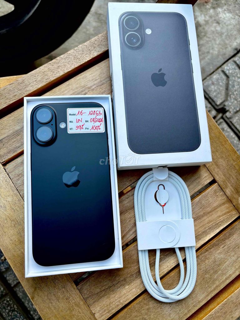 Apple iPhone 16 128GB Black Vn Fullbox P100% 8/26. Mua bán Điện thoại tại Quận Đống Đa Hà Nội được đăng bởi Quý Hoàng hình 1