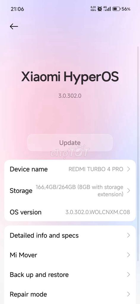 Xiaomi Redmi Turbo 4 Pro 12GB/256GB 99%. Mua bán Điện thoại tại Thị xã Tân Uyên Bình Dương được đăng bởi Lê Mạnh Cường  hình 1