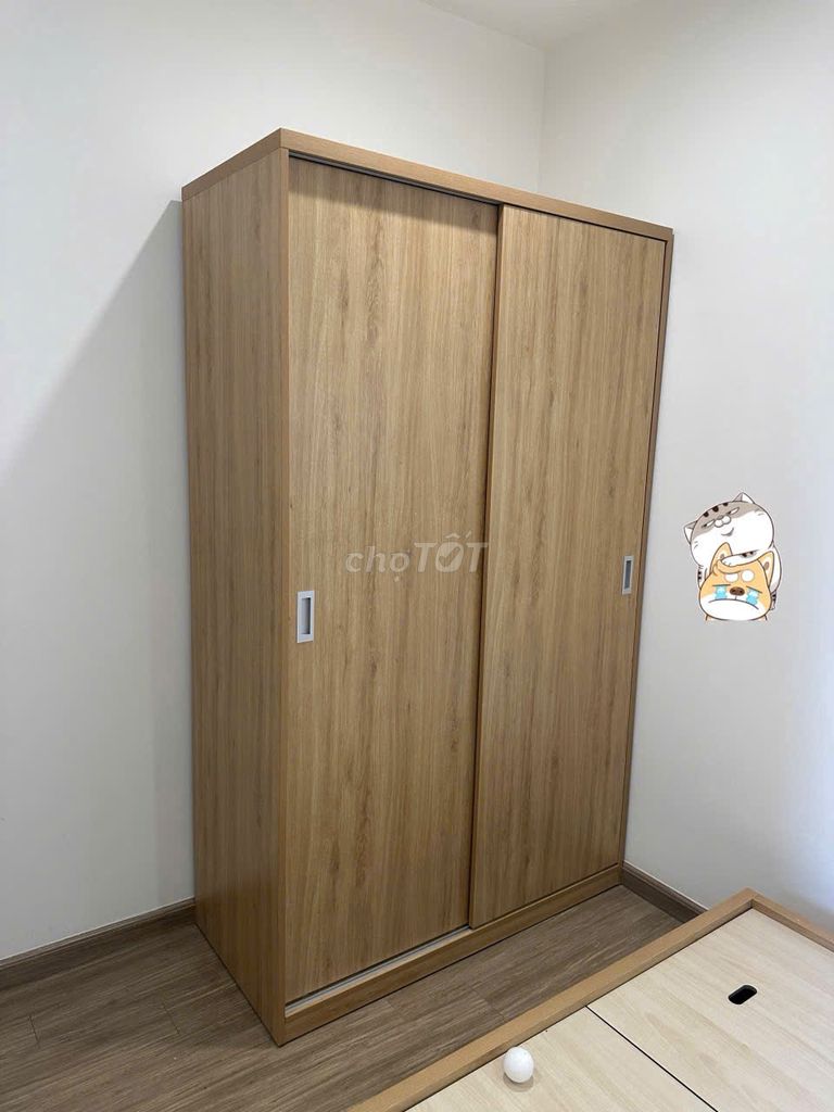 Tủ quần áo Gỗ Vàng gỗ 1m2x2m cánh lùa. Mua bán Tủ, kệ gia đình tại Quận 12 Tp Hồ Chí Minh được đăng bởi Thanh lý Phú Cường hình 1