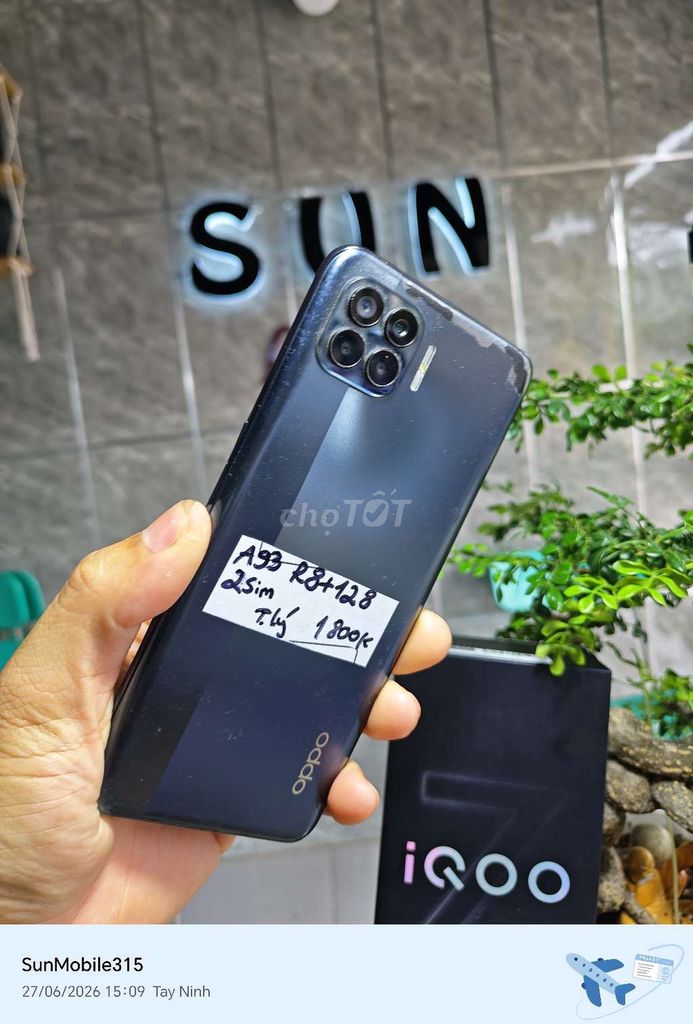 Oppo A93 R8+128 2sim Zin cũ . Mua bán Điện thoại tại Huyện Trảng Bàng Tây Ninh được đăng bởi Sun Mobile Shop Điện Thoại Trảng Bàng Tây Ninh 01 hình 1