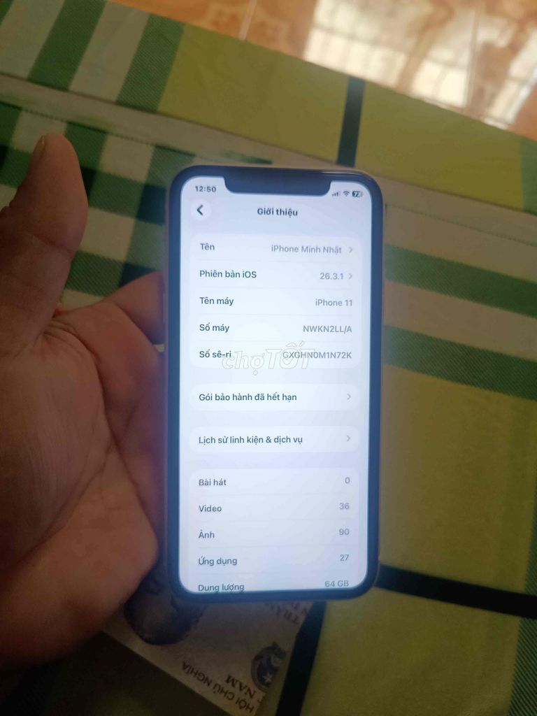 Apple iPhone 11 64GB Trắng Đã dùng. Mua bán Điện thoại tại Huyện An Biên Kiên Giang được đăng bởi Tuấn Minh Trần hình 1