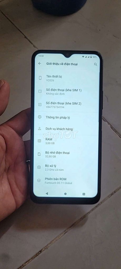 Vivo Y12S Ram3/32gb Full Zin Đẹp Mượt Pin Trâu 5K. Mua bán Điện thoại tại Quận Gò Vấp Tp Hồ Chí Minh được đăng bởi THMobileGV211 hình 3