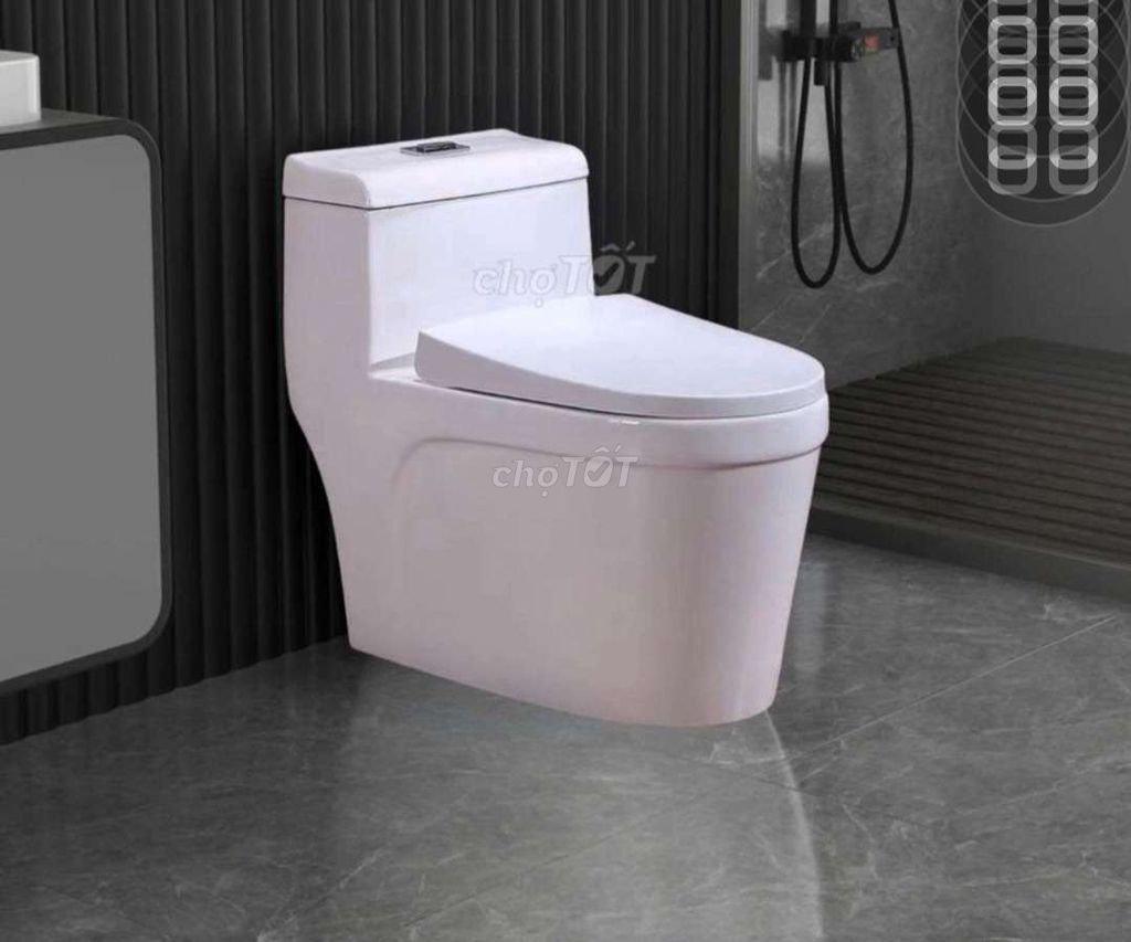 Bồn cầu liền khối Sứ Trắng Hiện đại Tiết kiệm nước. Mua bán Thiết bị vệ sinh, nhà tắm tại Quận Bình Tân Tp Hồ Chí Minh được đăng bởi NiNa SHOP hình 1