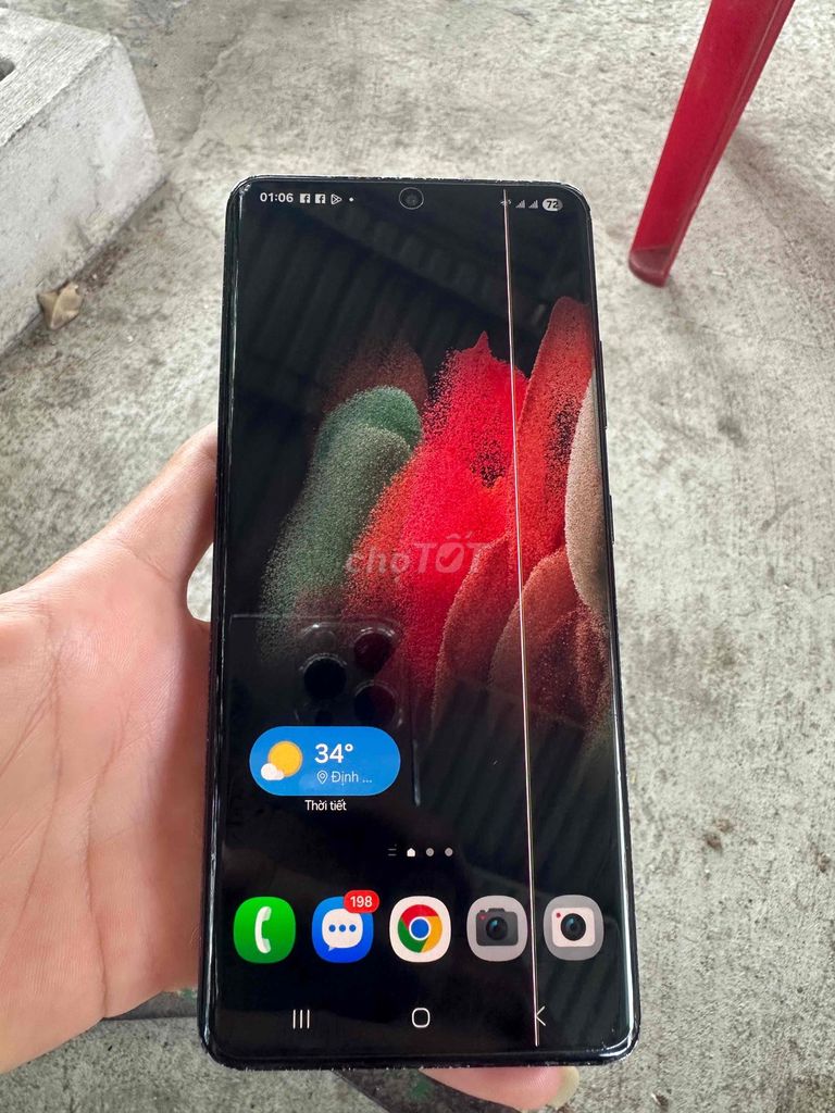 Samsung S21 Ultra 5G Đen Màn hình sọc. Mua bán Điện thoại tại Thành phố Thủ Dầu Một Bình Dương được đăng bởi Phan thanh Bảo hình 1