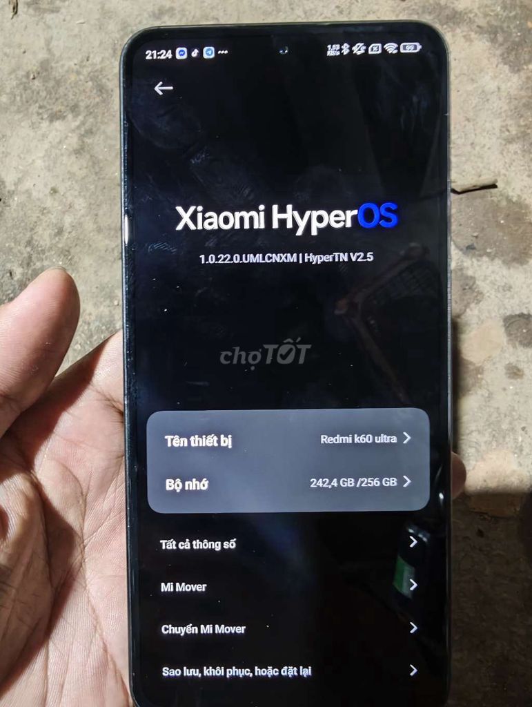 Xiaomi Redmi K60 Ultra 16GB 256GB Đen. Mua bán Điện thoại tại Huyện Cẩm Khê Phú Thọ được đăng bởi Nguyễn Ngọc Tuấn hình 1