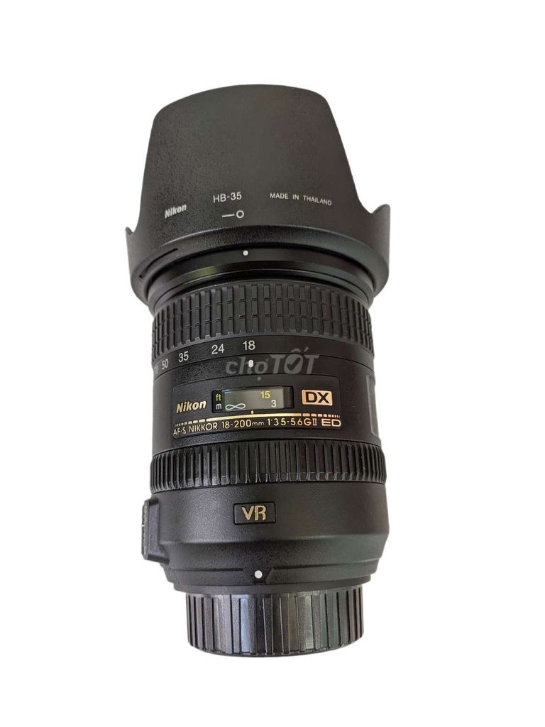 LEN NIKON AF S 18-200mm VR II chữ Vàng