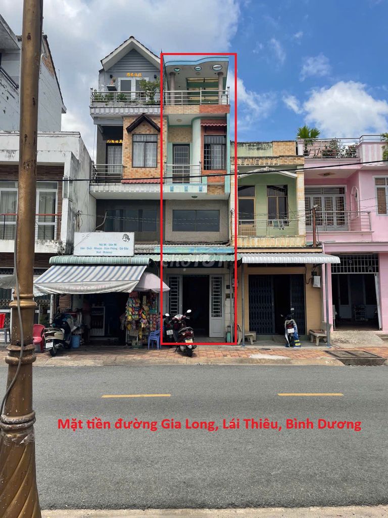 CHO THUÊ NHÀ NGUYÊN CĂN MẶT TIỀN ĐƯỜNG GIA LONG, LÁI THIÊU, BÌNH DƯƠNG