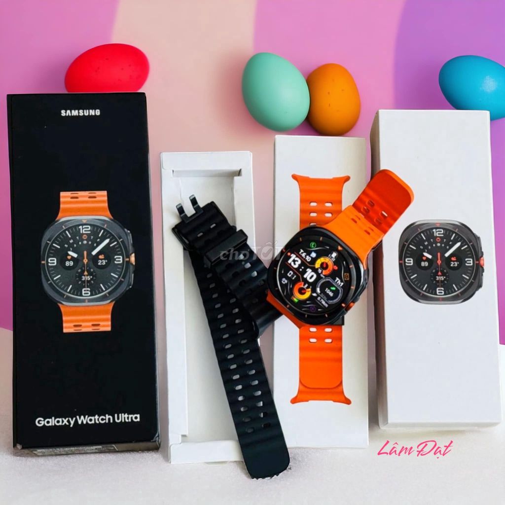 Samsung Watch7 Ultra Đen + 2 dây Cao Su VN Fullbox