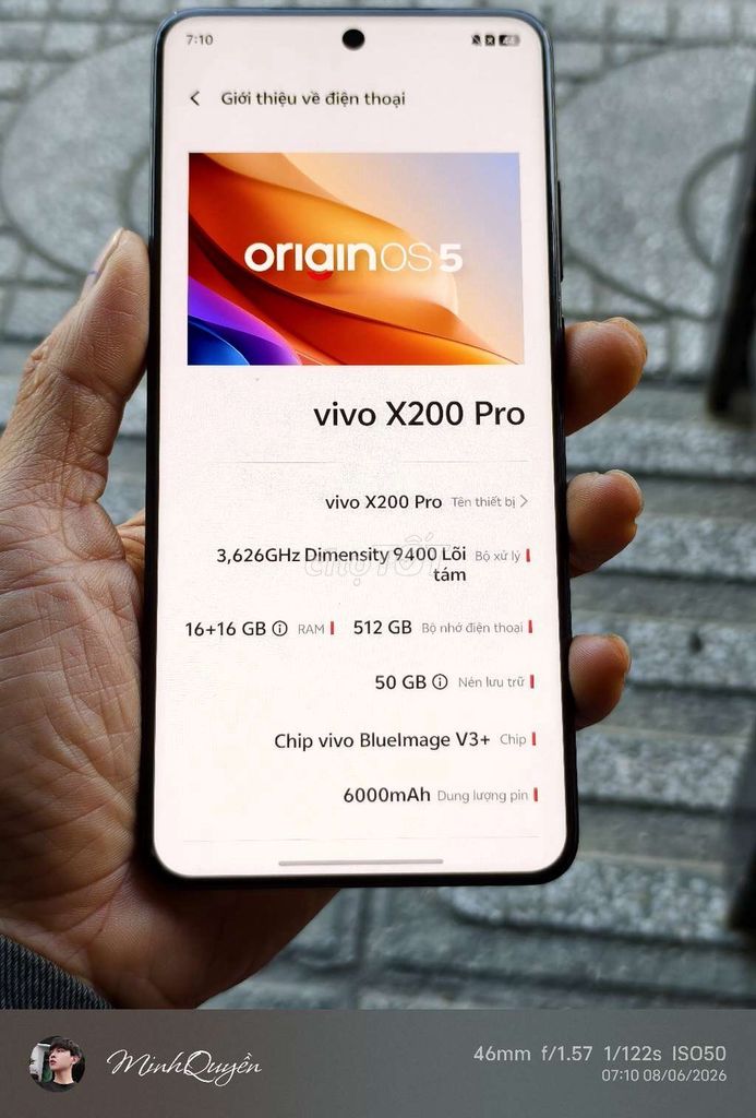 Vivo X200 Pro 512GB Đen gl. Mua bán Điện thoại tại Huyện Hóc Môn Tp Hồ Chí Minh được đăng bởi anh 5 hình 1