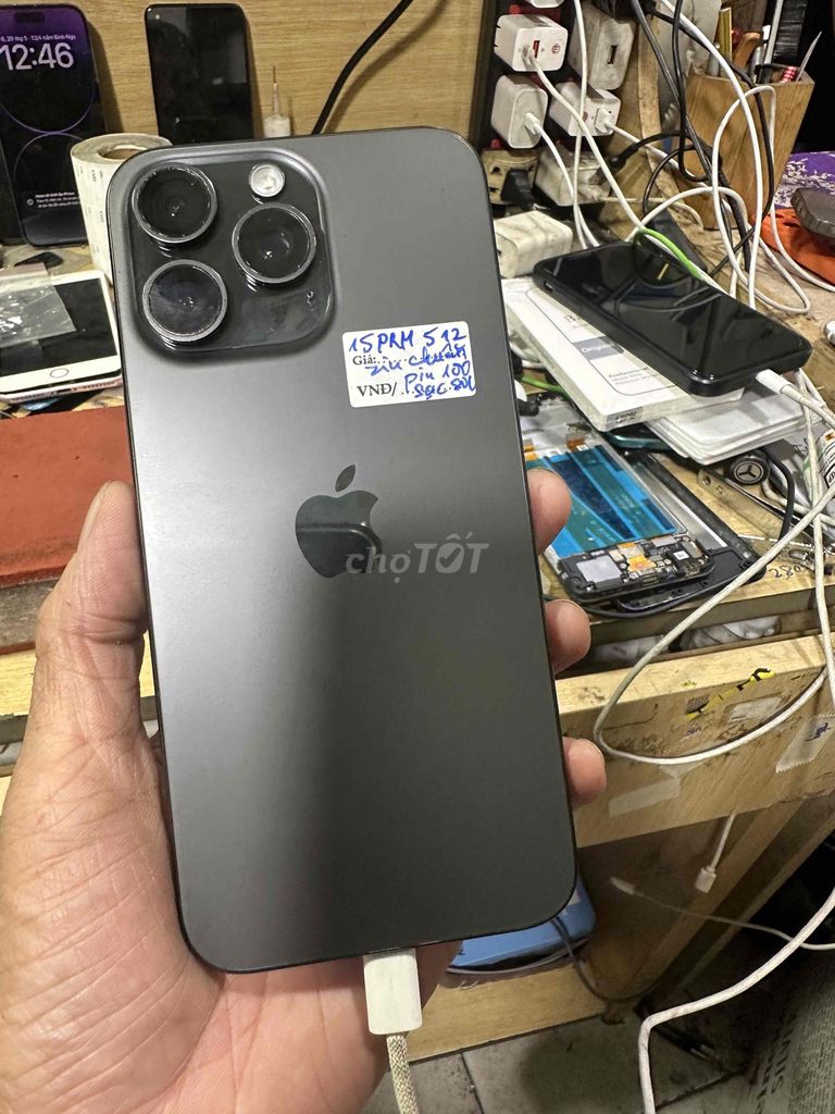 Apple iPhone 15 Pro Max 512GB Đen Mỹ. Mua bán Điện thoại tại Quận Tân Phú Tp Hồ Chí Minh được đăng bởi gia phát hình 1