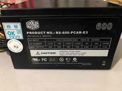 nguồn PSU máy tính Cooler master 600w. Mua bán Linh kiện (RAM, Card...) tại Huyện Châu Thành Bến Tre được đăng bởi Đăng Lê
