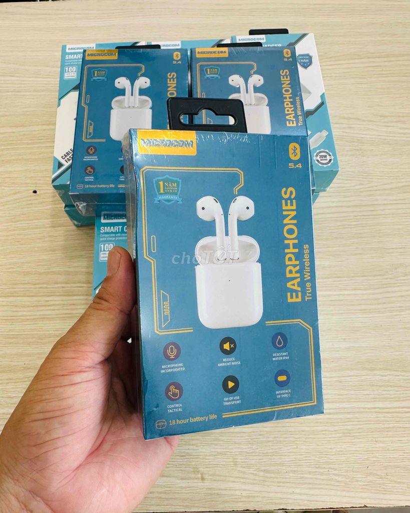 Tai nghe Bluetooth Microcom True Wireless. Mua bán Tivi, Âm thanh tại Thành phố Rạch Giá Kiên Giang được đăng bởi Mã phong  hình 1