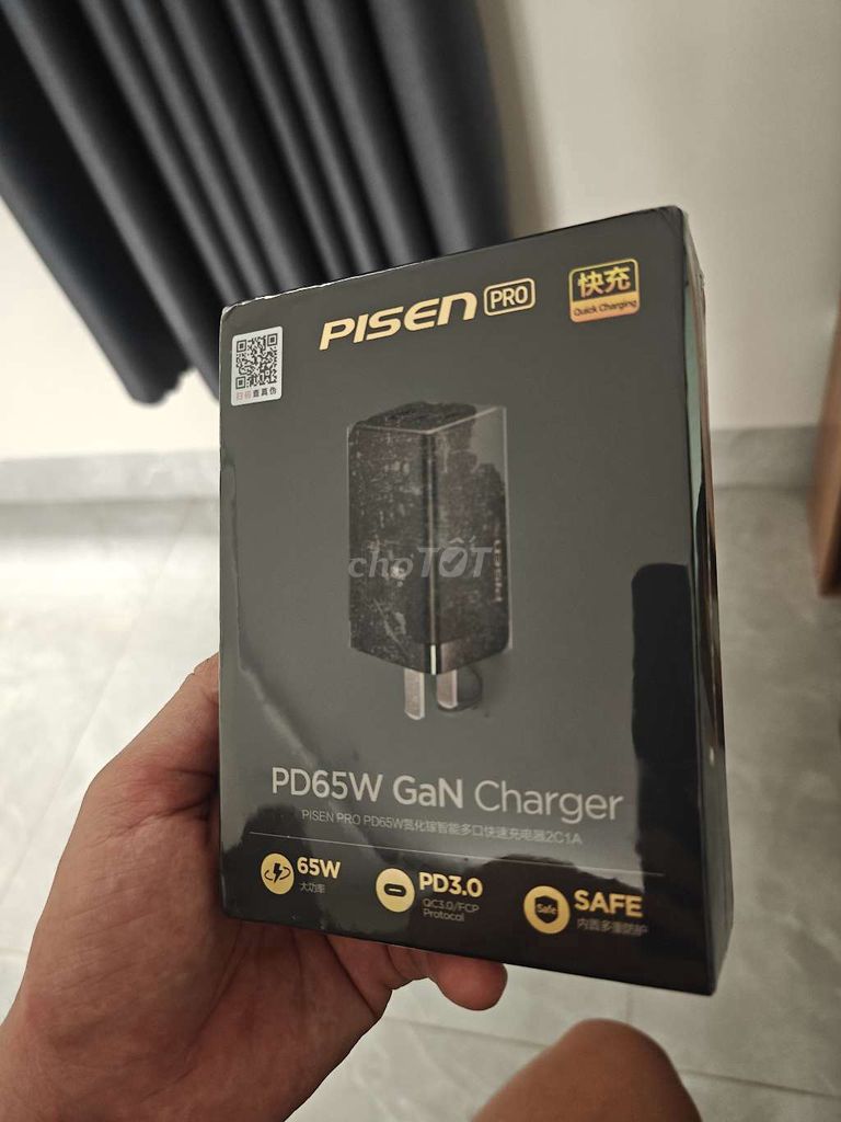 Củ sạc Pisen Pro GaN 65W Đen Mới nguyên seal. Mua bán Phụ kiện (Màn hình, Chuột...) tại Thành phố Biên Hòa Đồng Nai được đăng bởi TẠP HÓA CÔNG NGHỆ hình 1