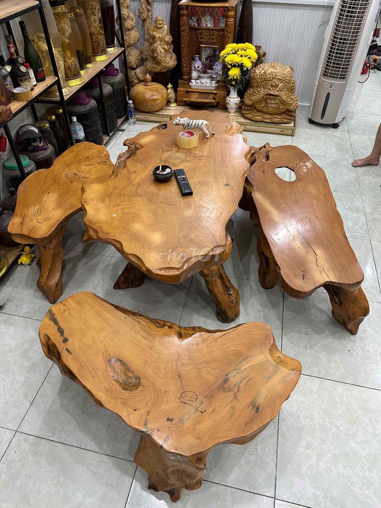 Bộ Bàn Ghế Gỗ Trai. Mua bán Bàn ghế tại Thành phố Thuận An Bình Dương được đăng bởi Nam Cường mobile hình 1