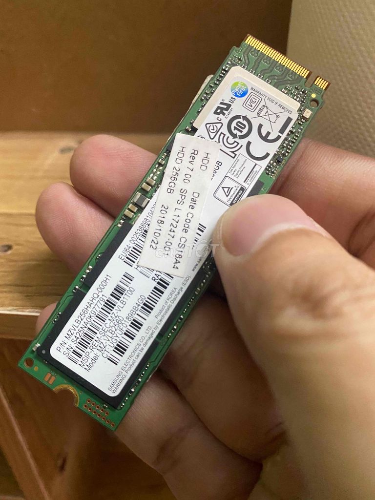 SSD Nvme 256G Samsung Pm981 zin chuẩn Win 10