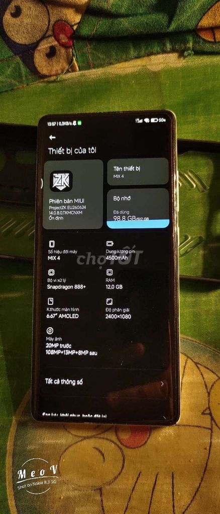 Xiaomi Mix 4 12GB/512GB Trắng. Mua bán Điện thoại tại Huyện Chơn Thành Bình Phước được đăng bởi Viet Nguyen hình 1