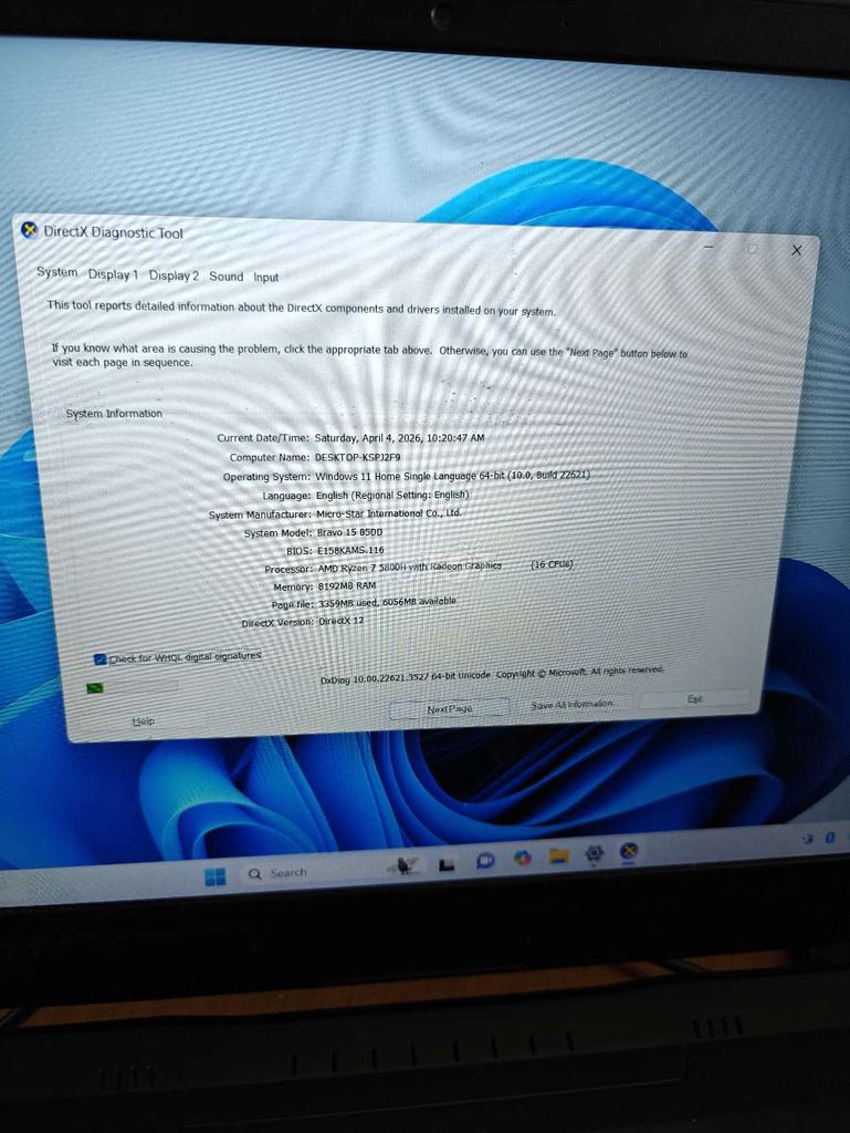 MSI Bravo 15 Ryzen 7 5800H/8G/512G/RX 5500M hư màn. Mua bán Laptop tại Quận 12 Tp Hồ Chí Minh được đăng bởi Cầm Đồ Thanh Lý hình 1