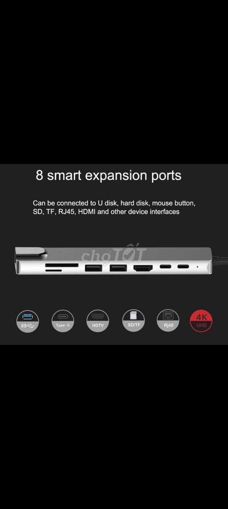 Hub type C 8in1 - hdmi 2box freeCOD HCM