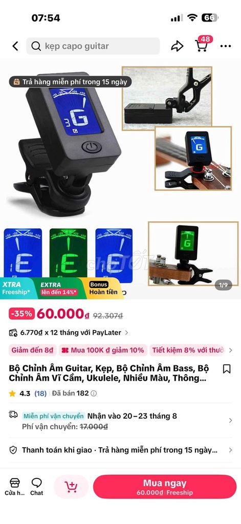 Kẹp chỉnh âm guitar Kim loại Đen. Mua bán Nhạc cụ tại Quận Bình Thạnh Tp Hồ Chí Minh được đăng bởi Trinh Tran Gia Kiet hình 1