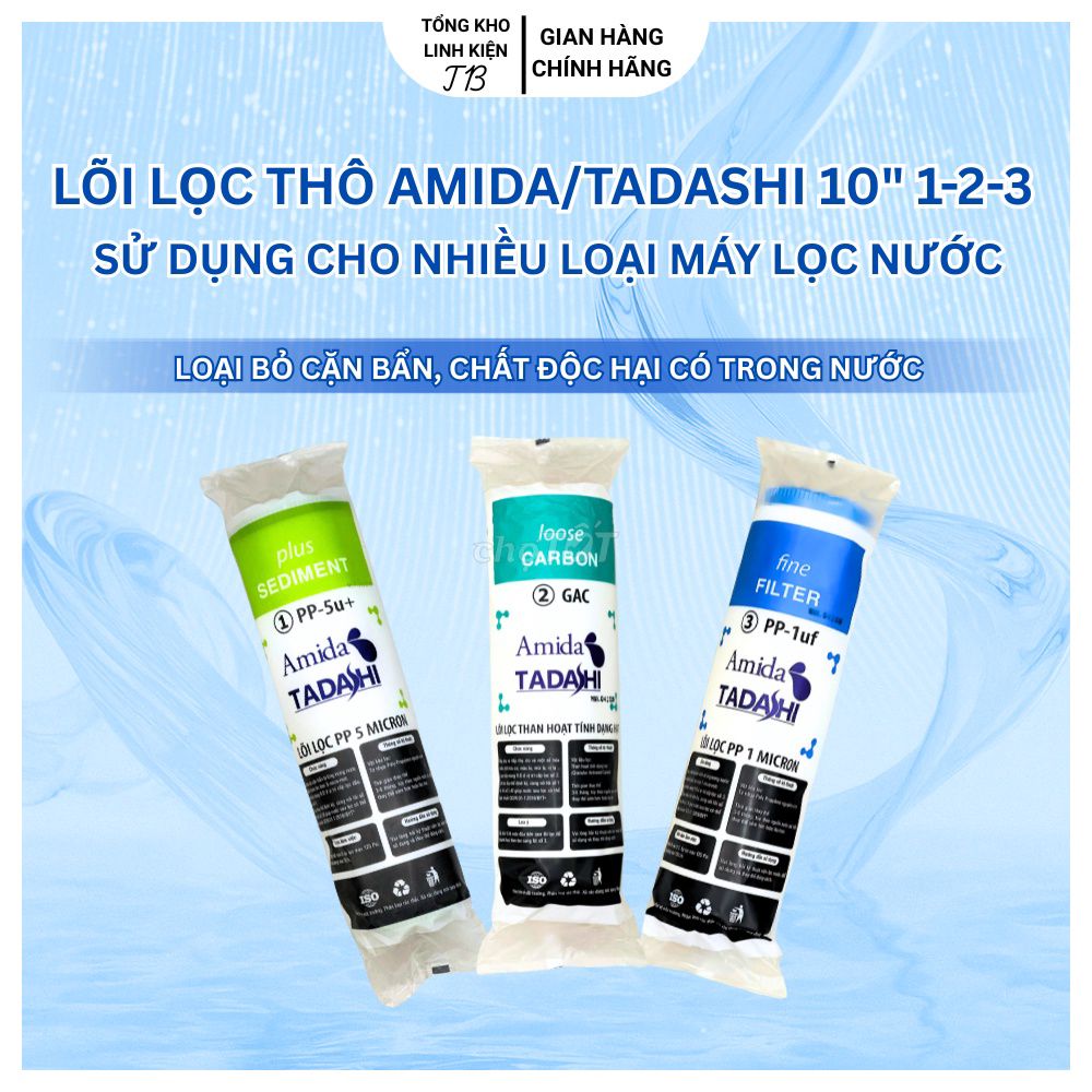 Lõi lọc nước Amida 1-2-3 có quà tặng kèm theo. Mua bán Nội thất, đồ gia dụng khác tại Quận Tân Bình Tp Hồ Chí Minh được đăng bởi Nguyễn Phương Phương hình 1