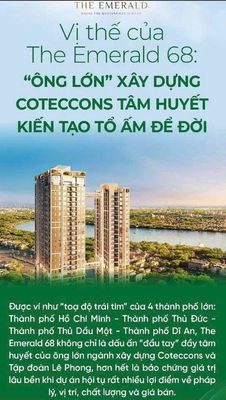 The Emerald 68, giá mua trực tiếp CĐT, pháp lý chuẩn, TT 10% ký HĐMB. Mua bán căn hộ/chung cư tại Thành phố Thuận An Bình Dương được đăng bởi TuyenNguyen