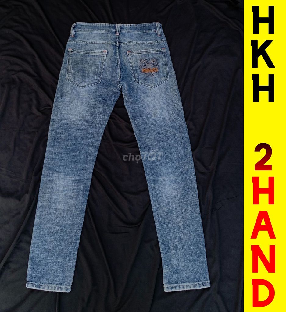 Quần jeans nam KENZO màu xanh, sz 29 eo 78-BAOSHIP. Mua bán Quần áo tại Quận Gò Vấp Tp Hồ Chí Minh được đăng bởi HKH Secondhand hình 2