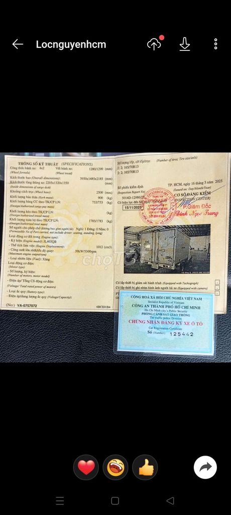 2015 Tôi không rõ - 40000 km. Mua bán Ô tô tại Huyện Hóc Môn Tp Hồ Chí Minh được đăng bởi Nguyen van Duc  hình 2