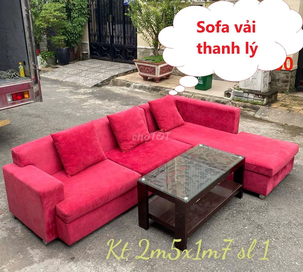 Sofa Vải chữ L,sofa góc L bọc vải thanh lý mới 90%. Mua bán Bàn ghế tại Quận Bình Thạnh Tp Hồ Chí Minh được đăng bởi PHÚ NHÀN NỘI THẤT THANH LÝ SÀI GÒN hình 1