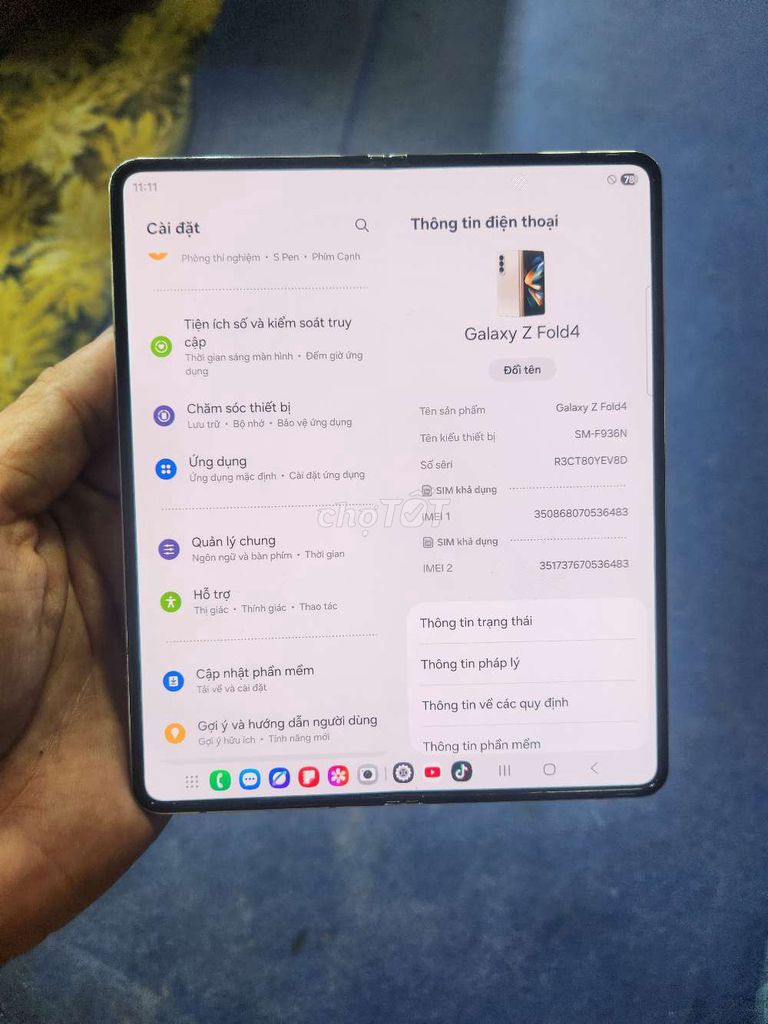 Z Fold4 12GB/512GB. Mua bán Điện thoại tại Thành phố Thủ Đức Tp Hồ Chí Minh được đăng bởi Tran Ken hình 1